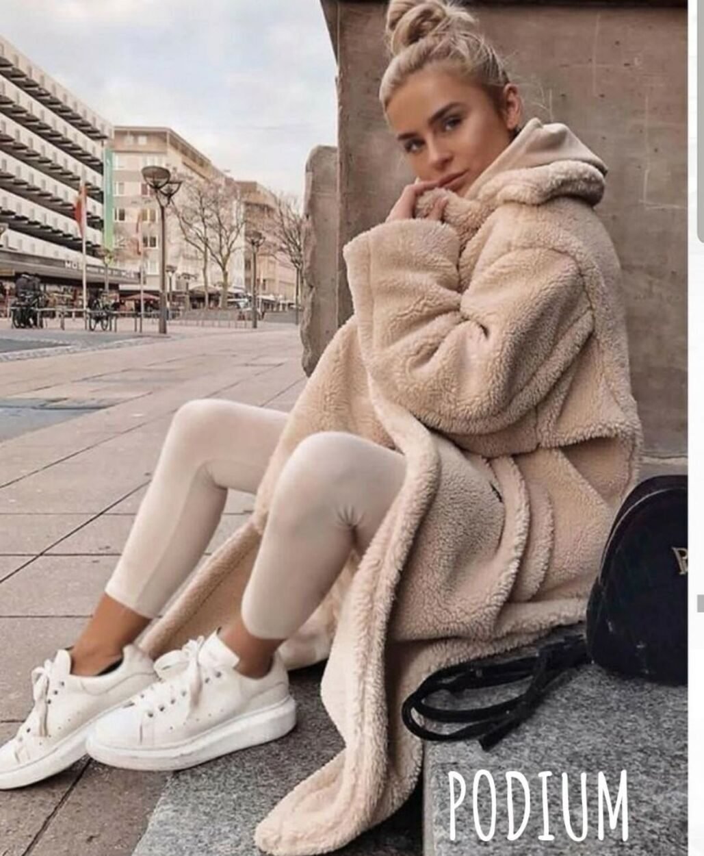 Шуба Чебурашка стрит стайл