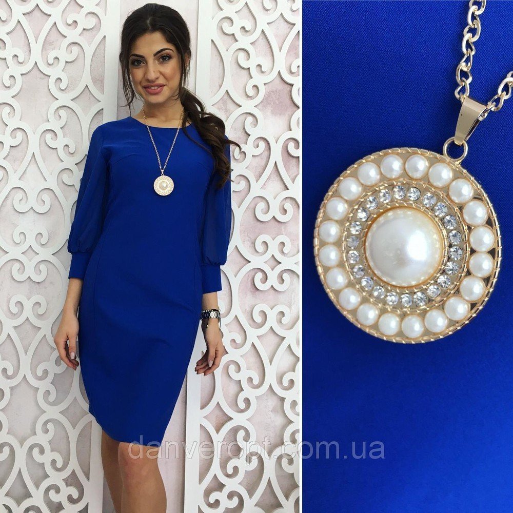 Кварц бусы голубые