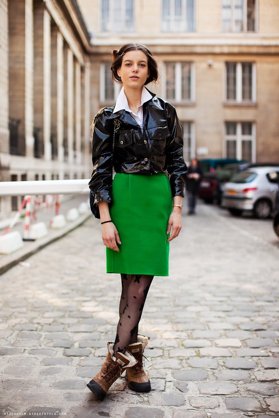 Образ с зеленой юбкой