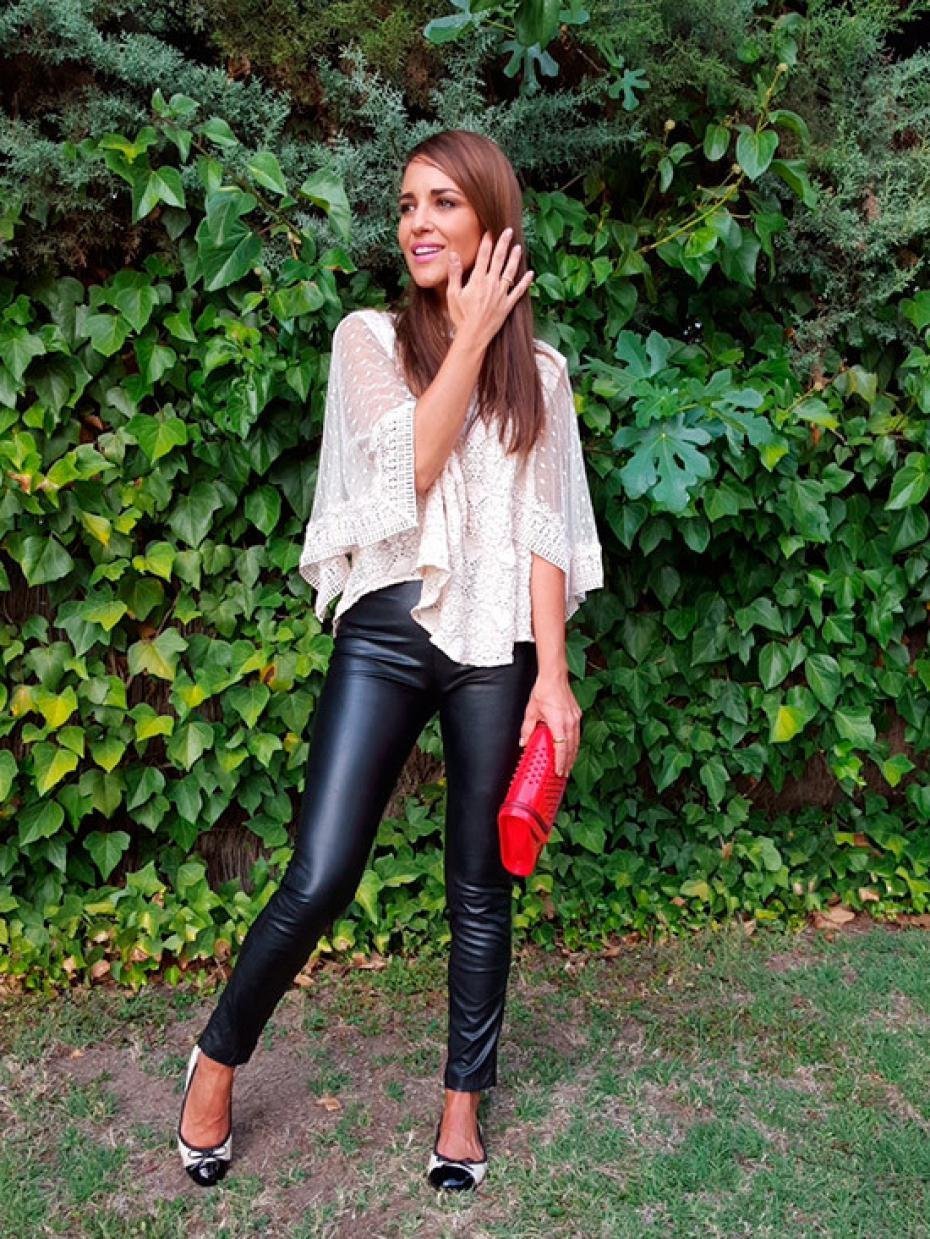 Кожаные легинсы 2020 модные образы