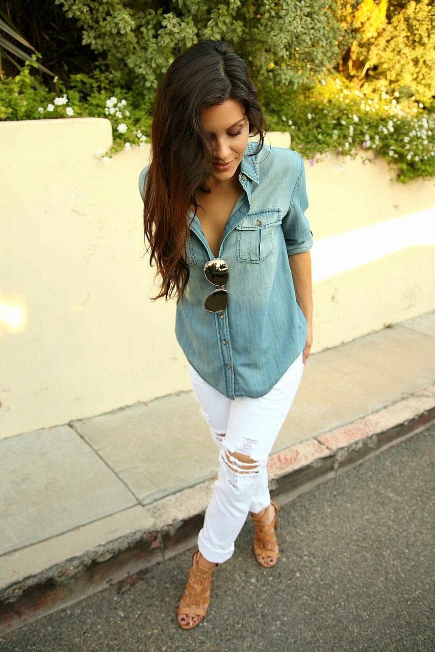 Кристина Базан в джинсах