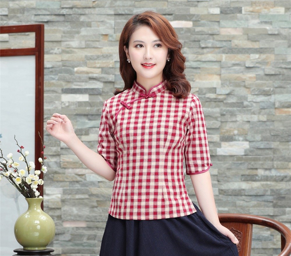 Блузка в китайском стиле