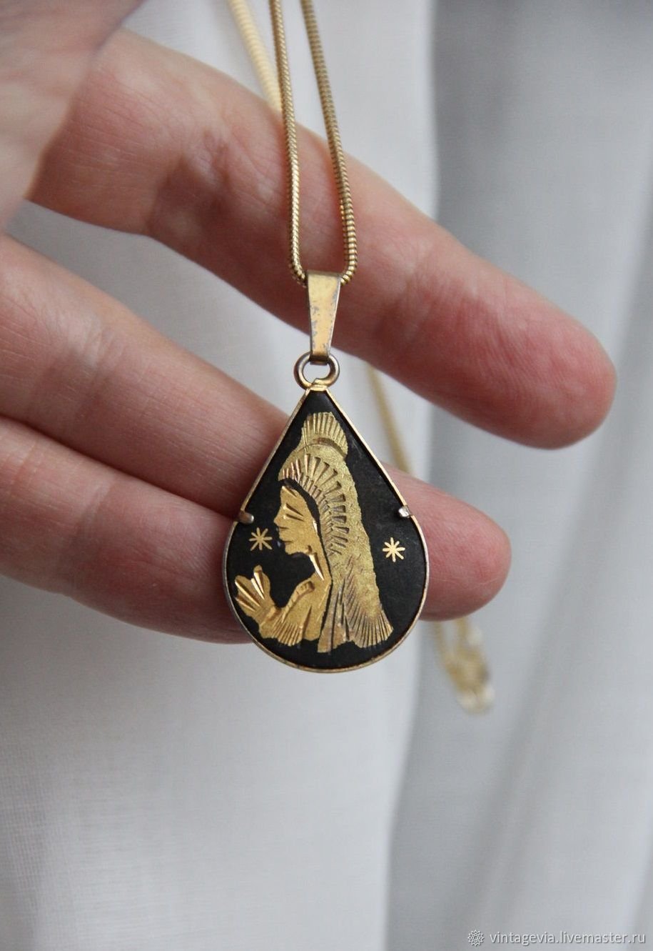 Кулон аметист кабошон