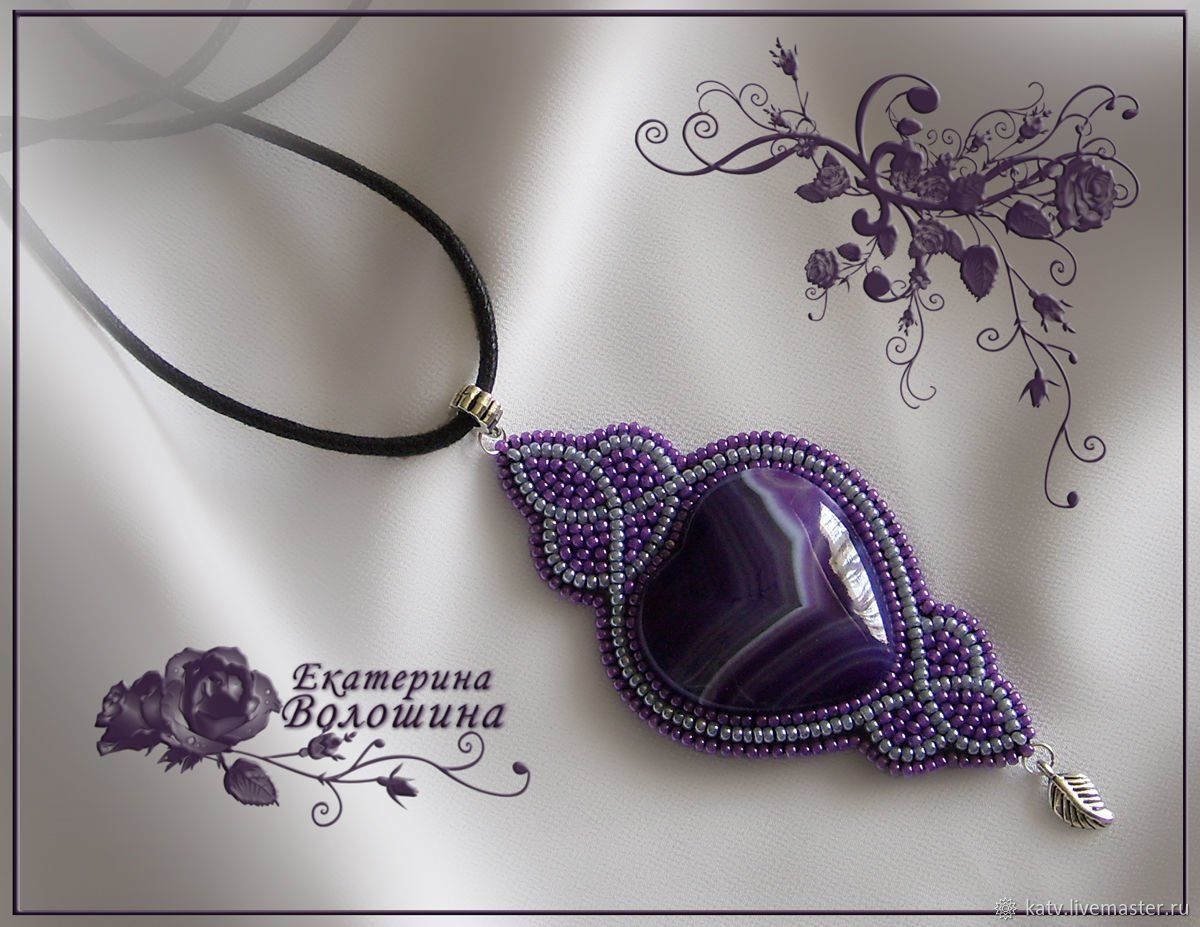 Анютины глазки вышивка брошь