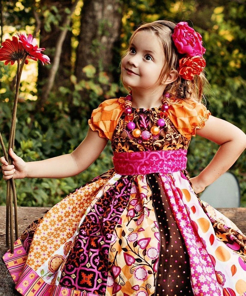 Лоскутное платье детское