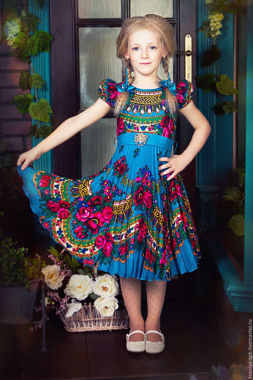 Платье в русском стиле для девочки