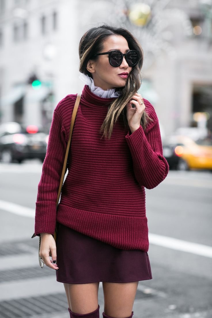 Свитер бордовый коричневый