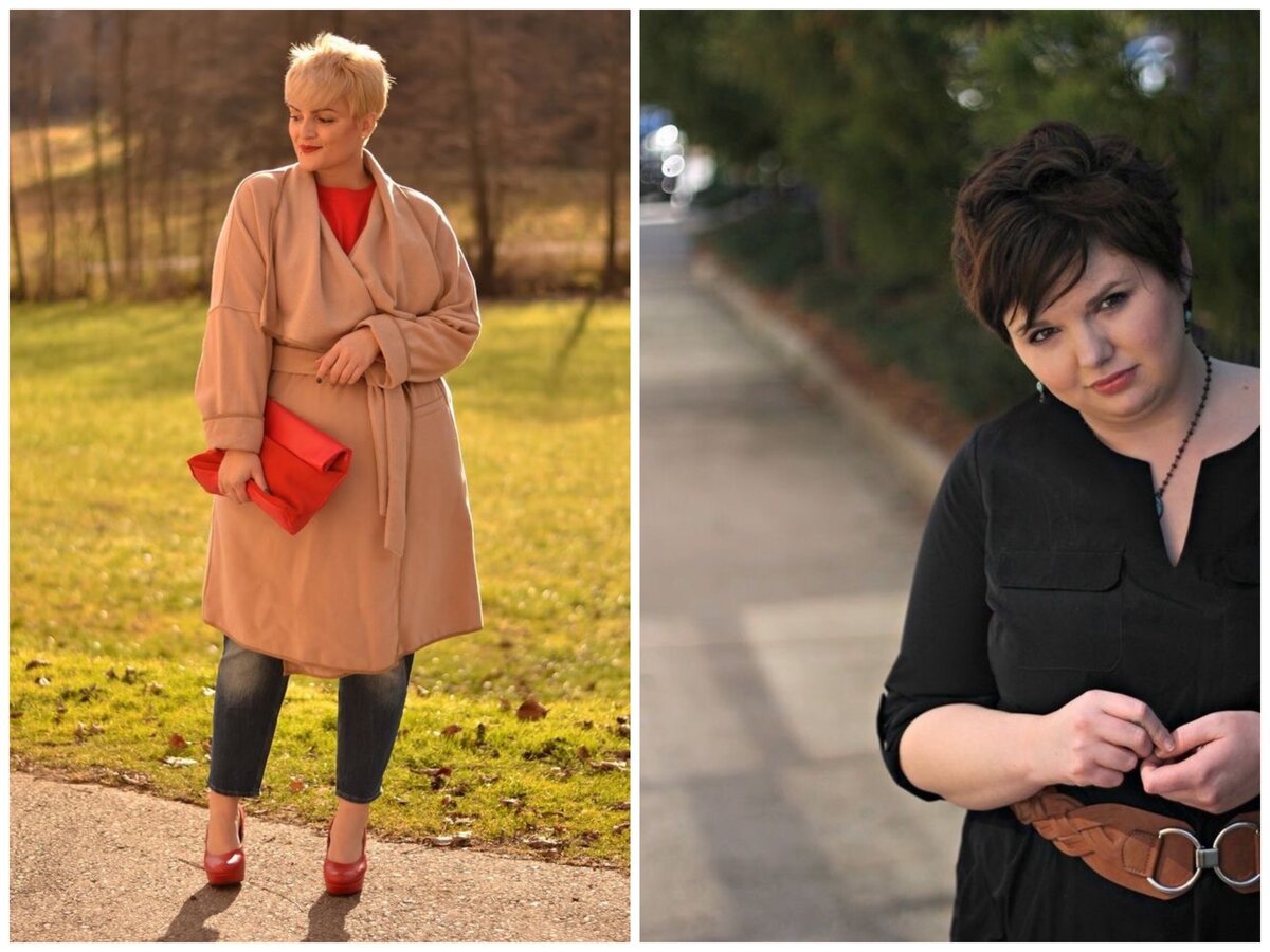 Стильные полные дамы с короткой стрижкой
