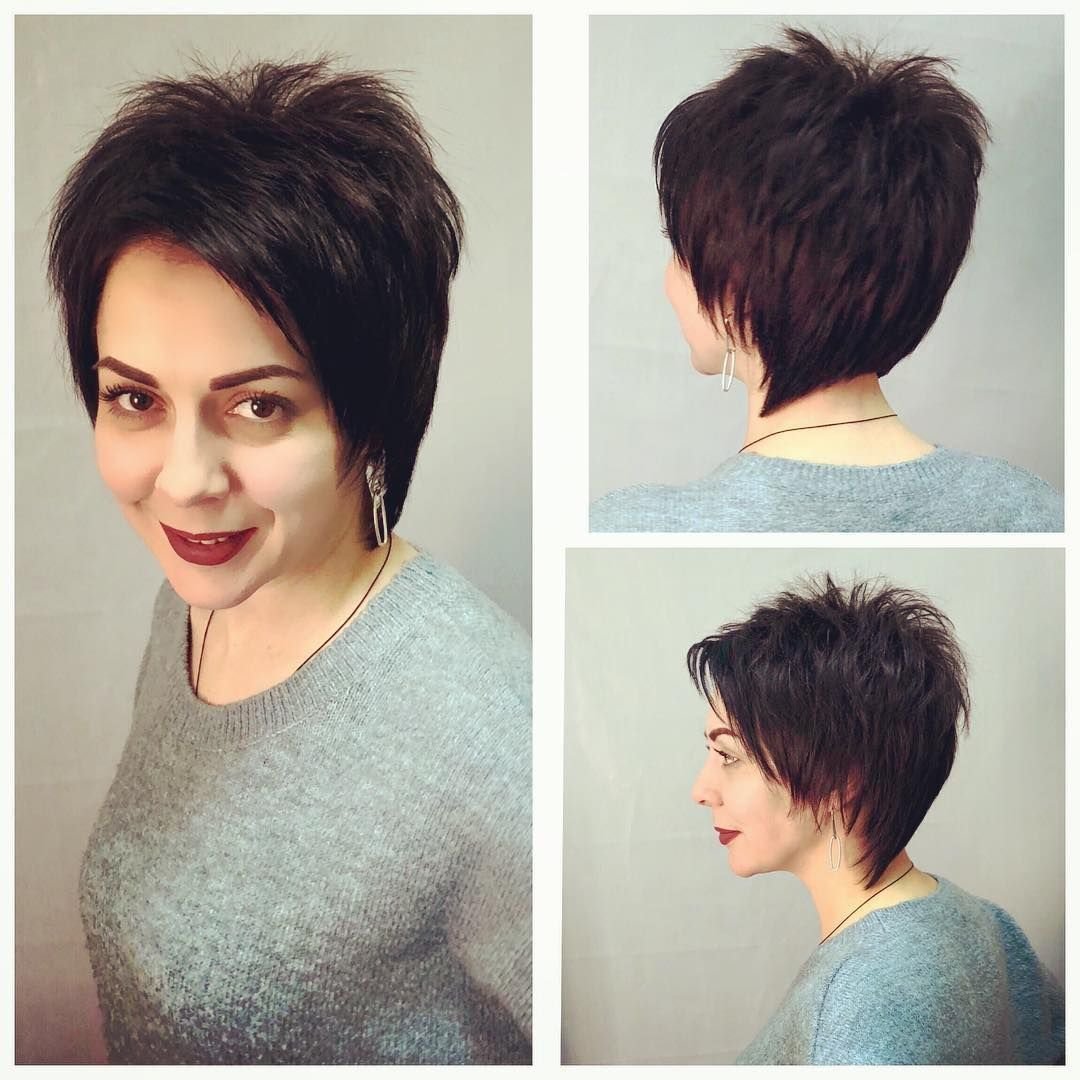 Стрижка женская модная на короткие волосы Пикси