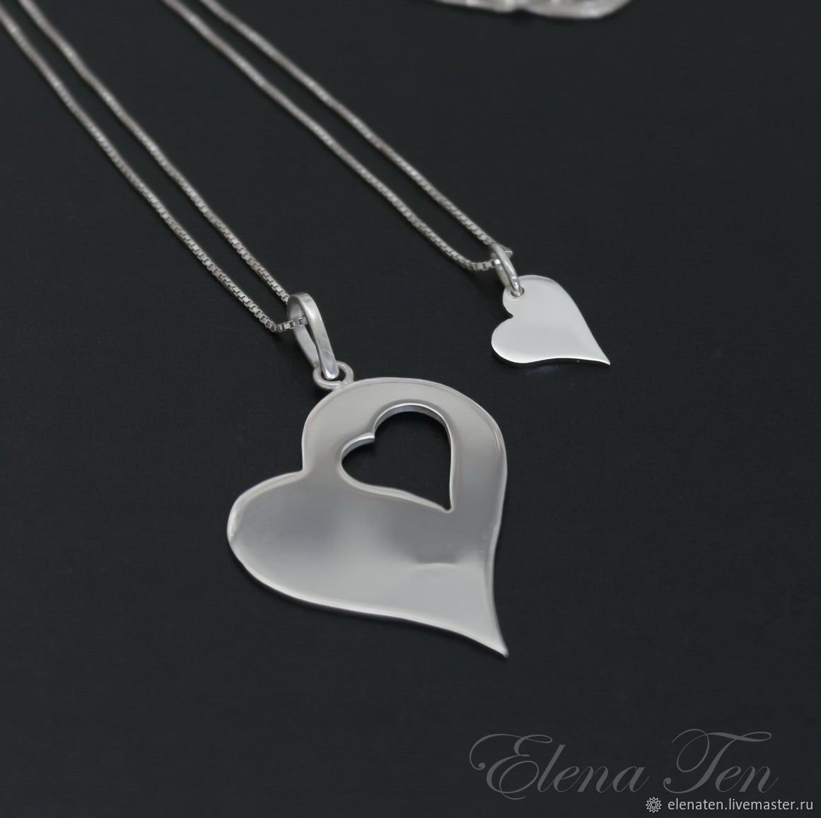 Кулон сердце матери