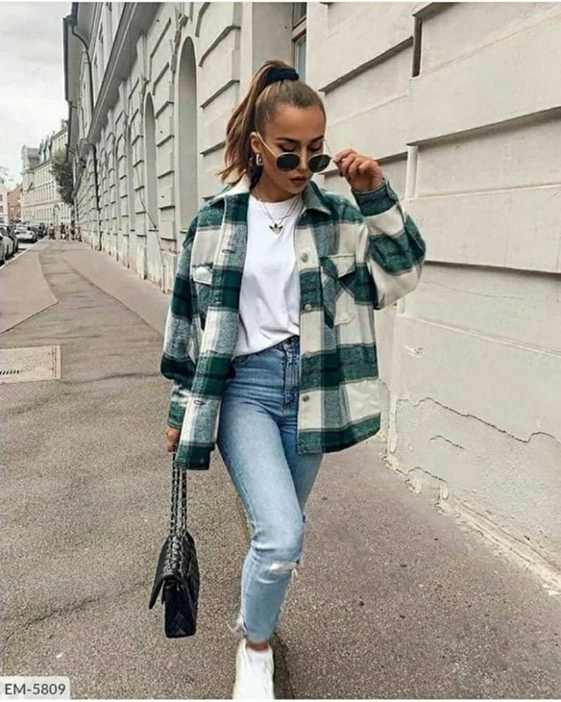 Образ с зелеными брюками