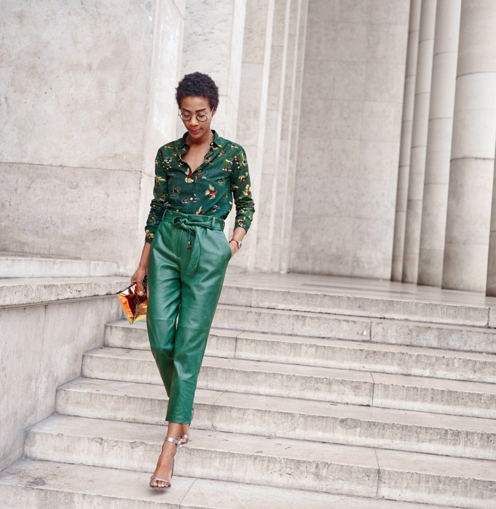 Образ с зеленой блузкой