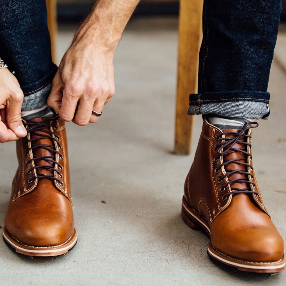 Мужские полусапоги из твида