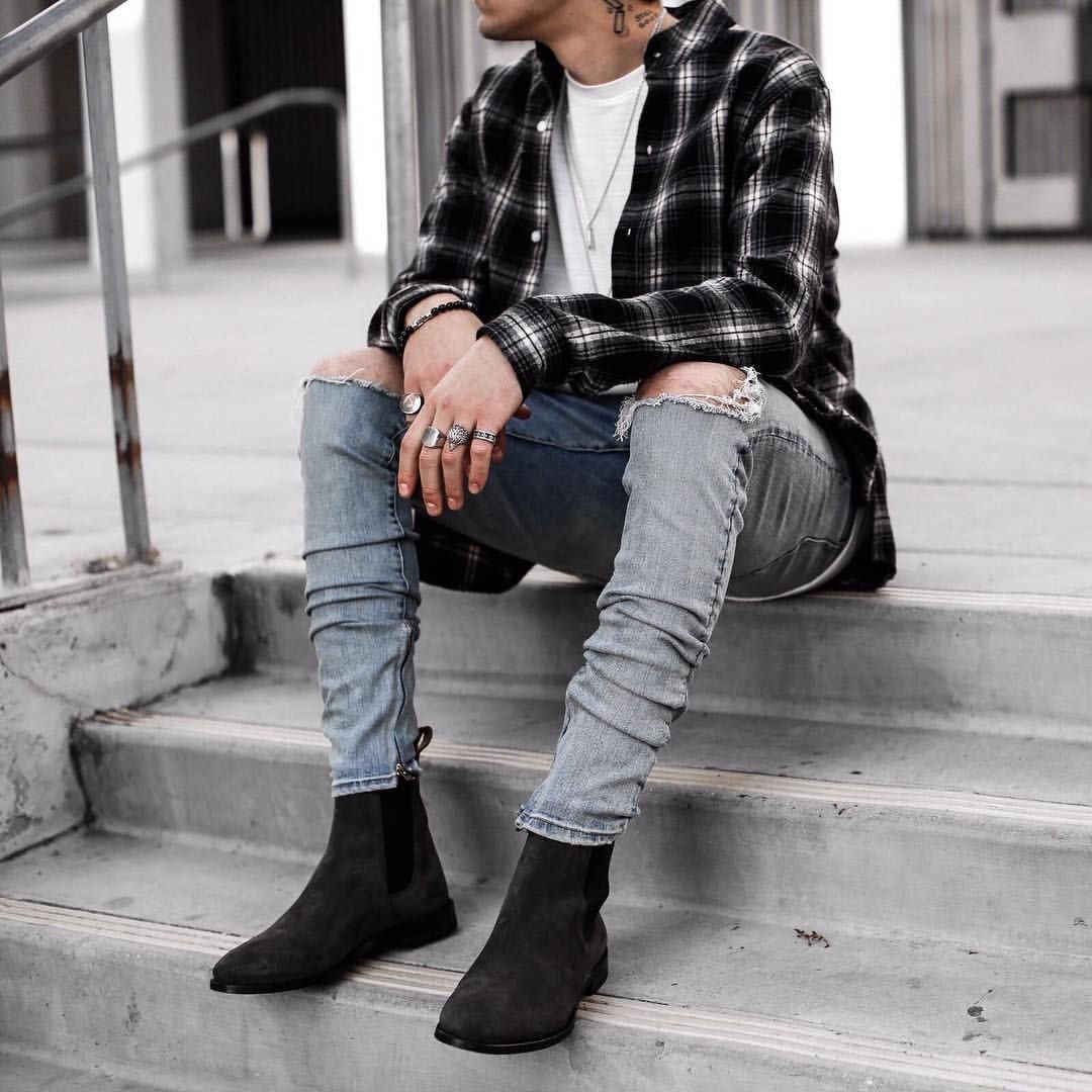 Ботинки Челси мужские Lookbook