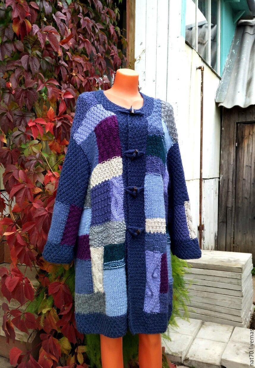 Кардиган в стиле пэчворк