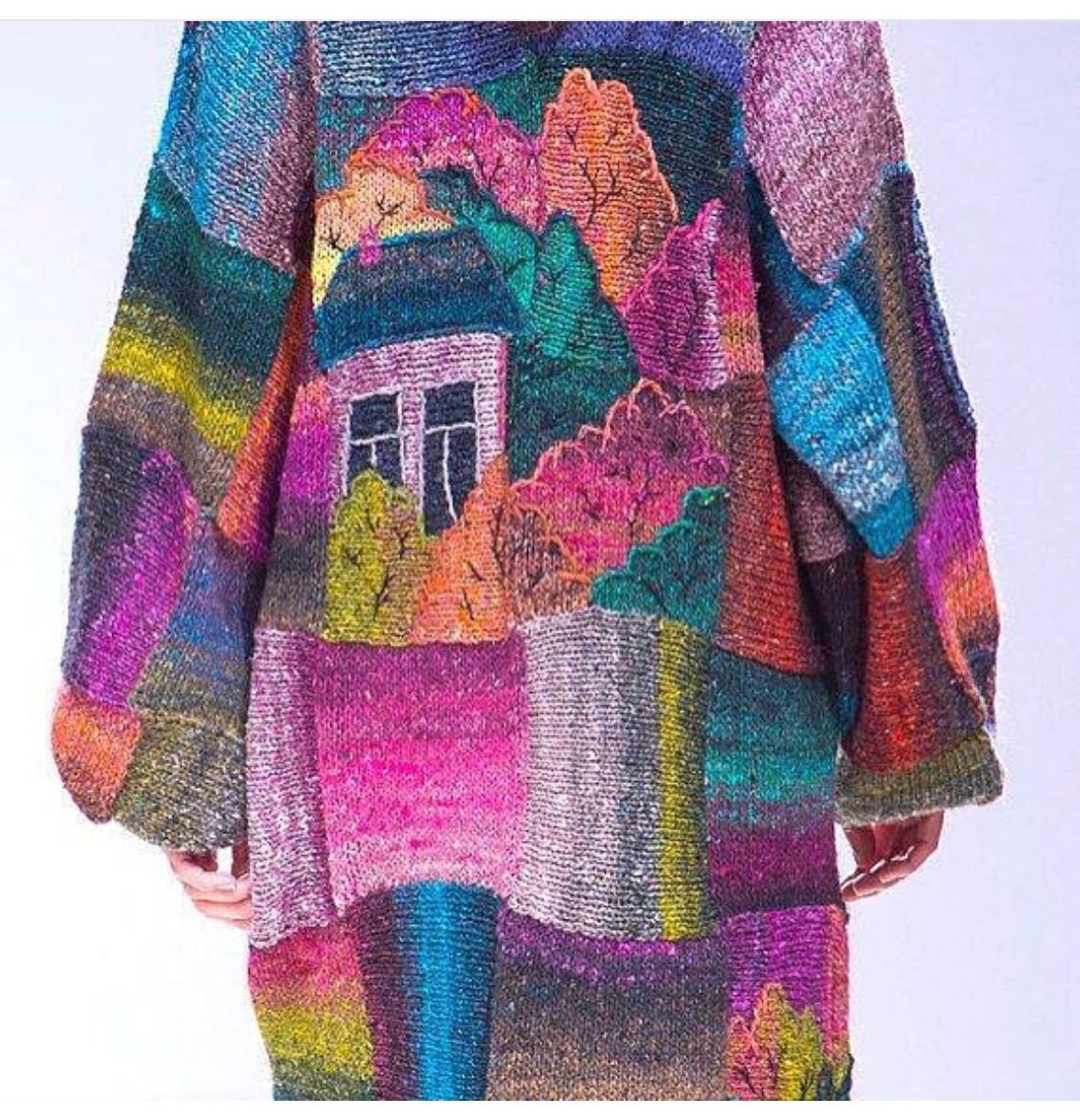 Жакет из бабушкиных квадратов