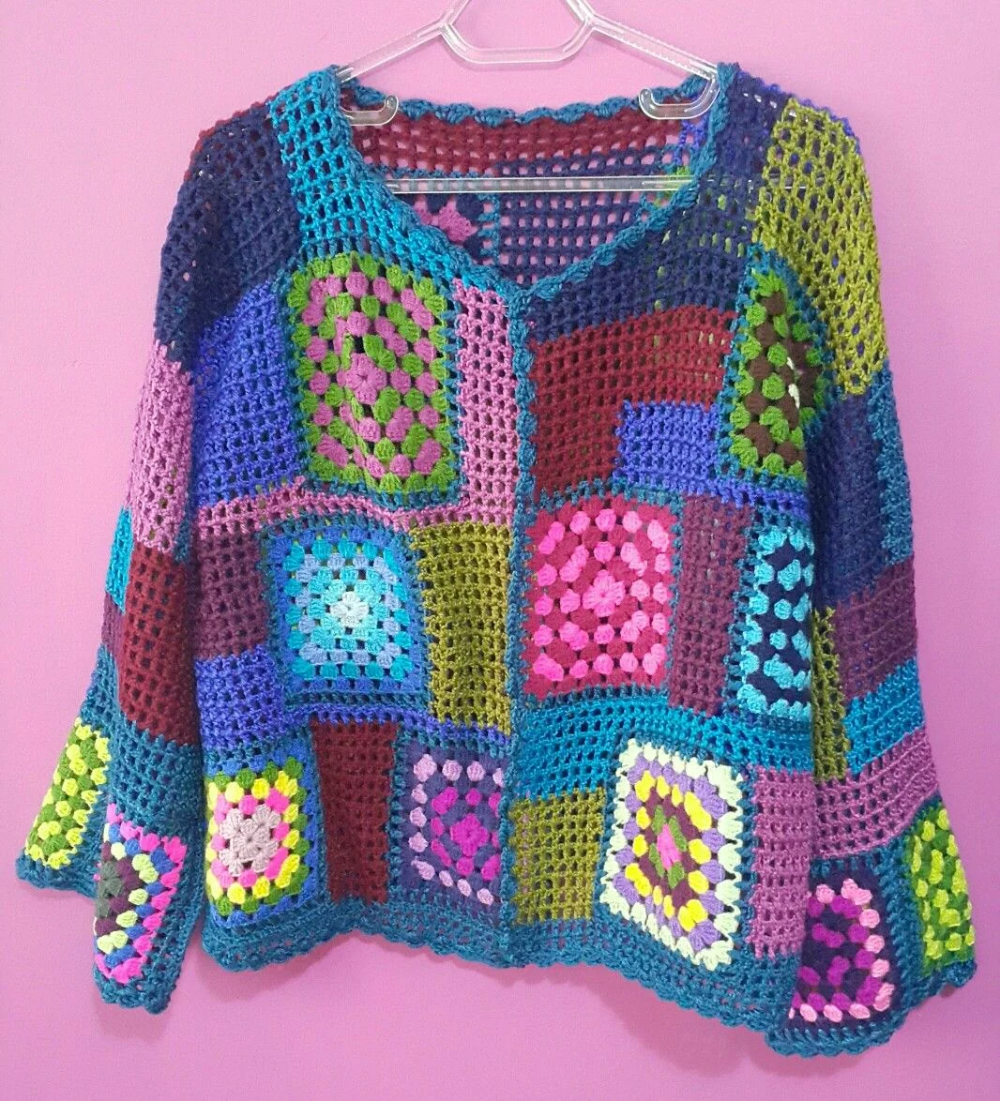 Свитер в стиле пэчворк