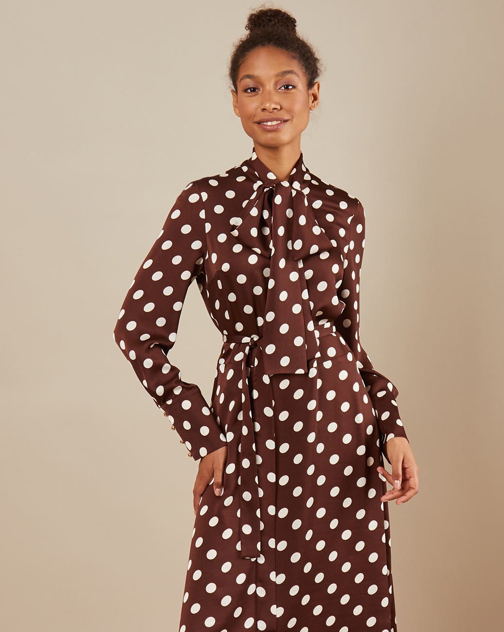 12 Storeez платье миди в горох