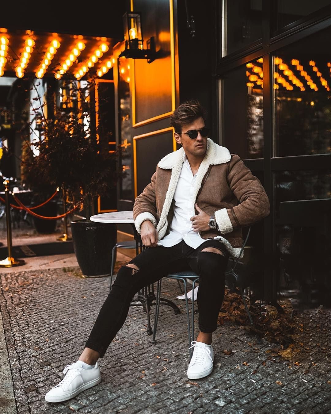 Аутфиты мужские в куртки и Челси