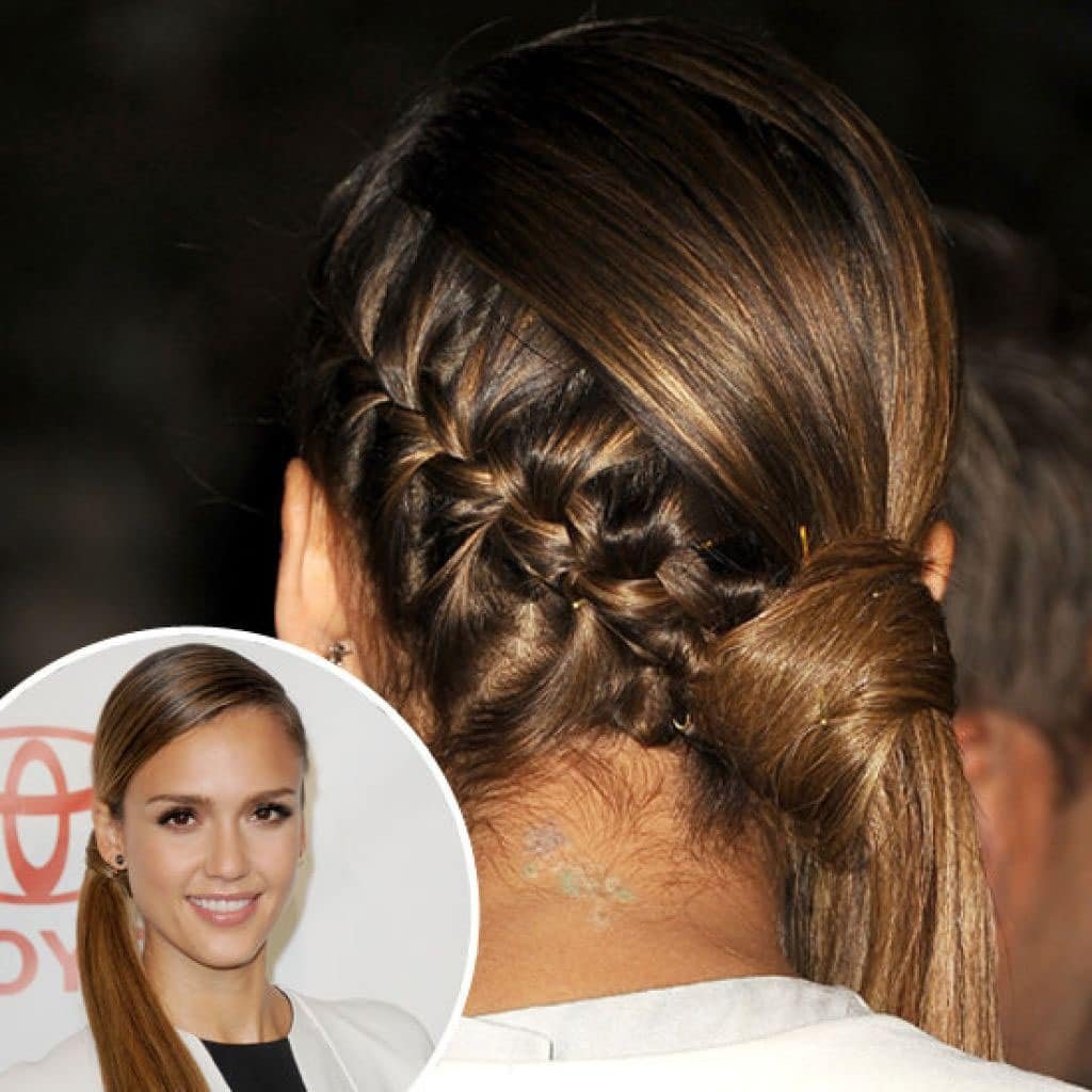 Прическа колосок и хвост