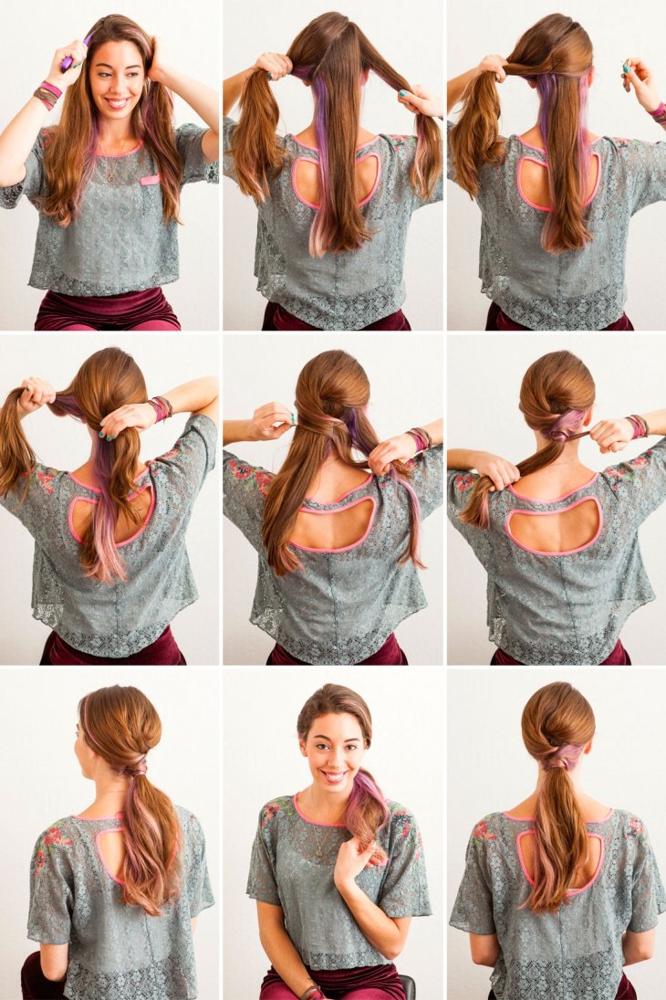 Необычный хвост пошагово