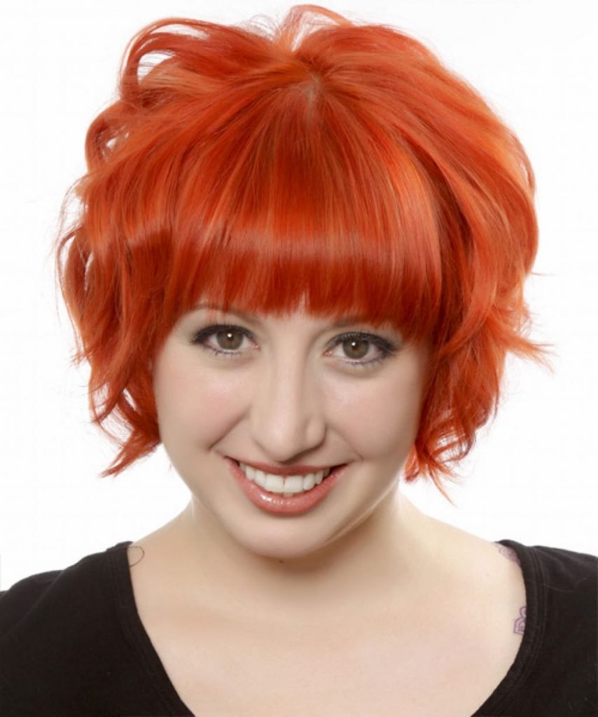 Прическа для полных для рыжих