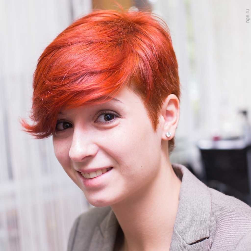 Рыжий цвет волос короткая стрижка