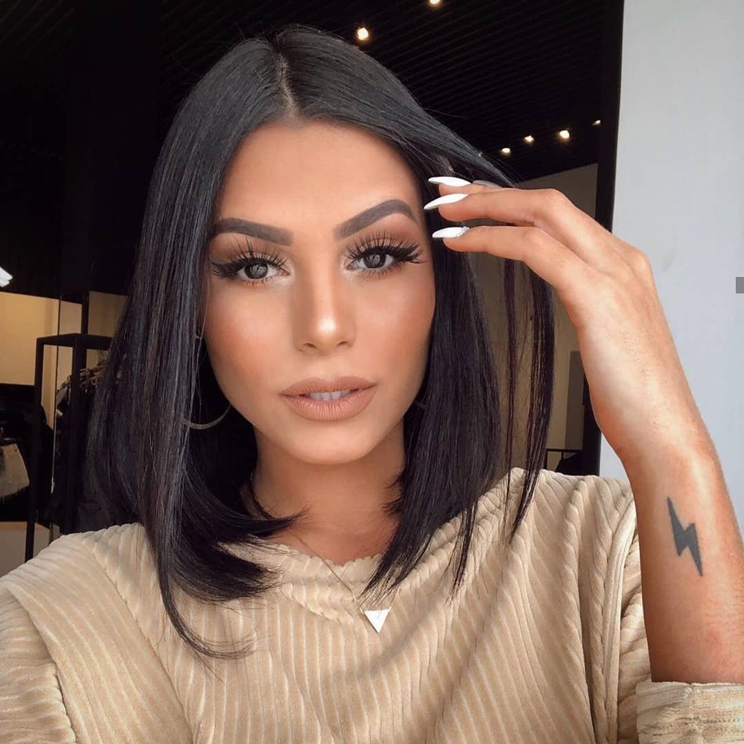 Каре черные волосы