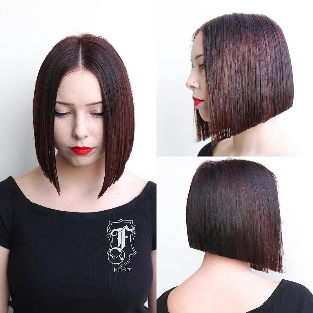 Стрижка удлиненное каре ровный срез