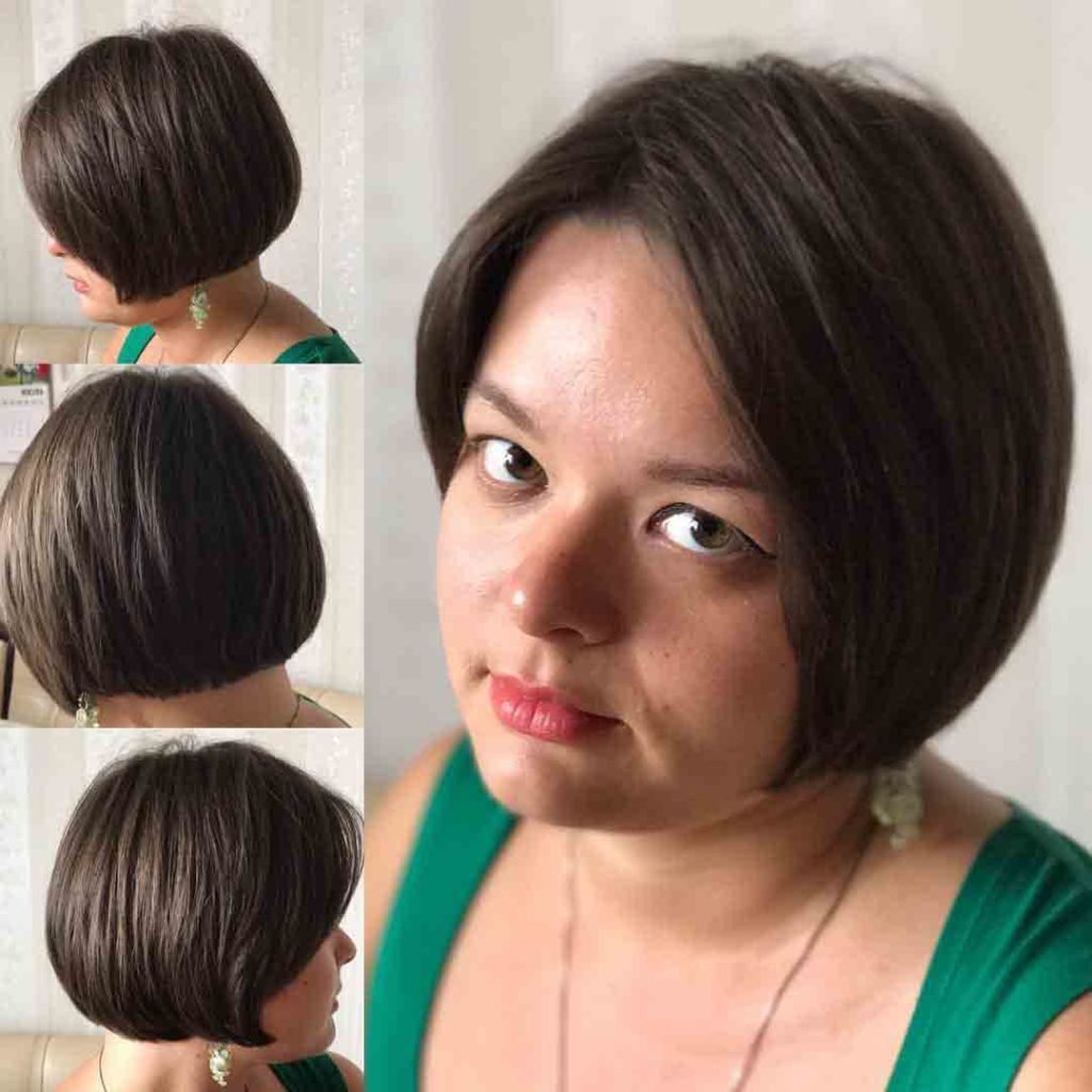 Боб каре для круглого лица