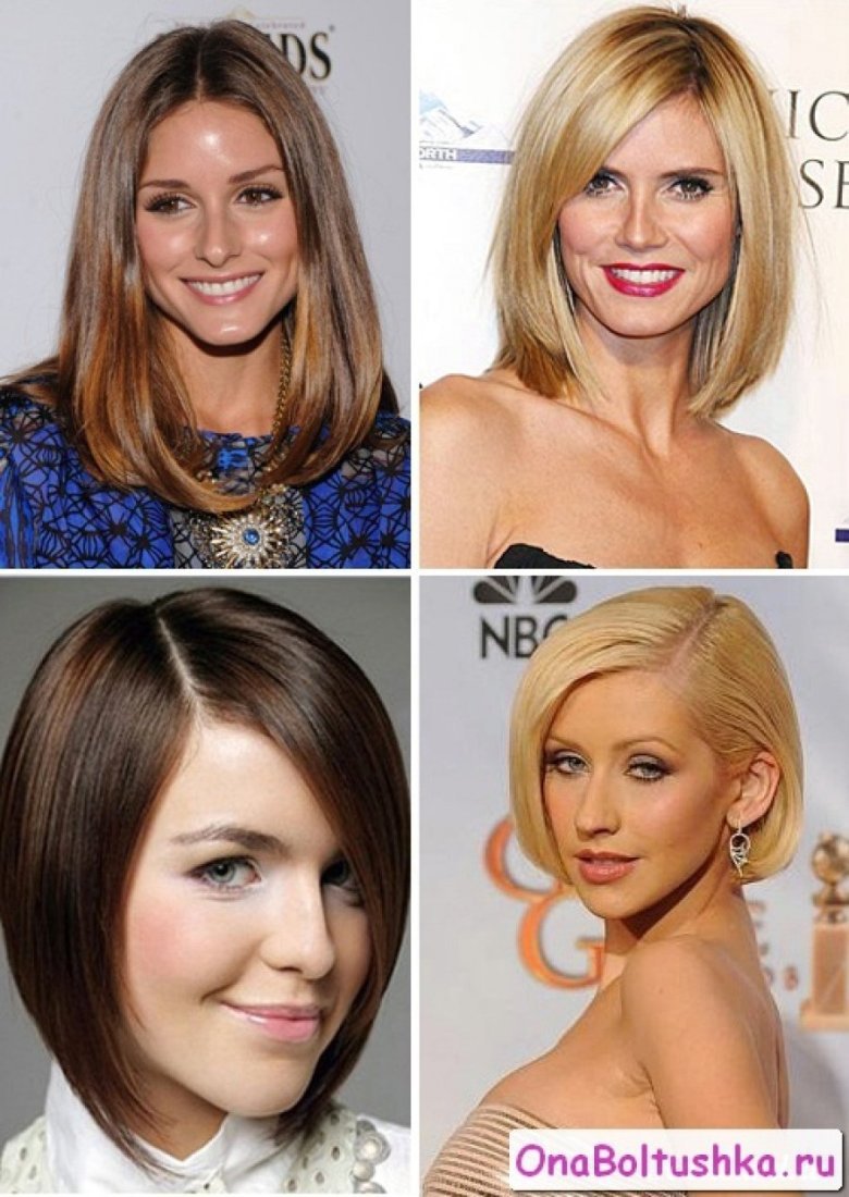 Стрижка Боб-каре на средние волосы с челкой 40 для круглого лица