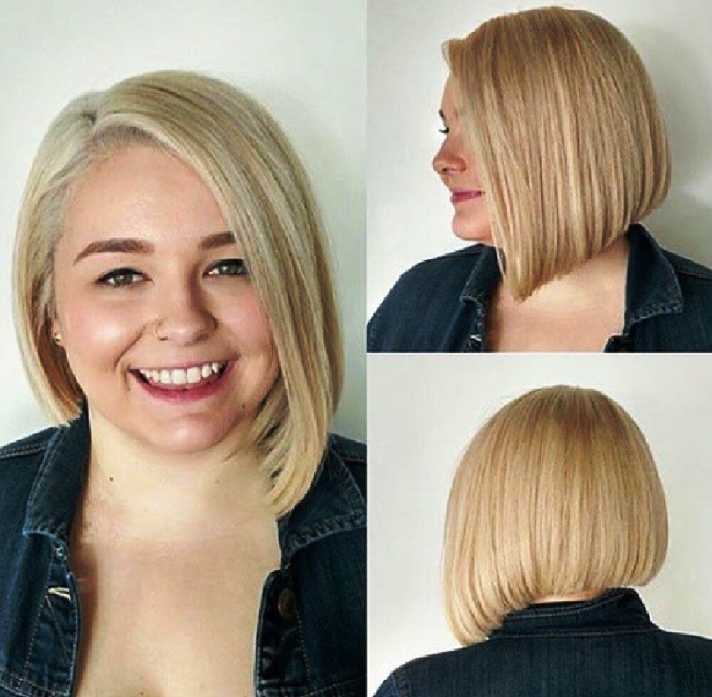 Причёски для круглого лица женские