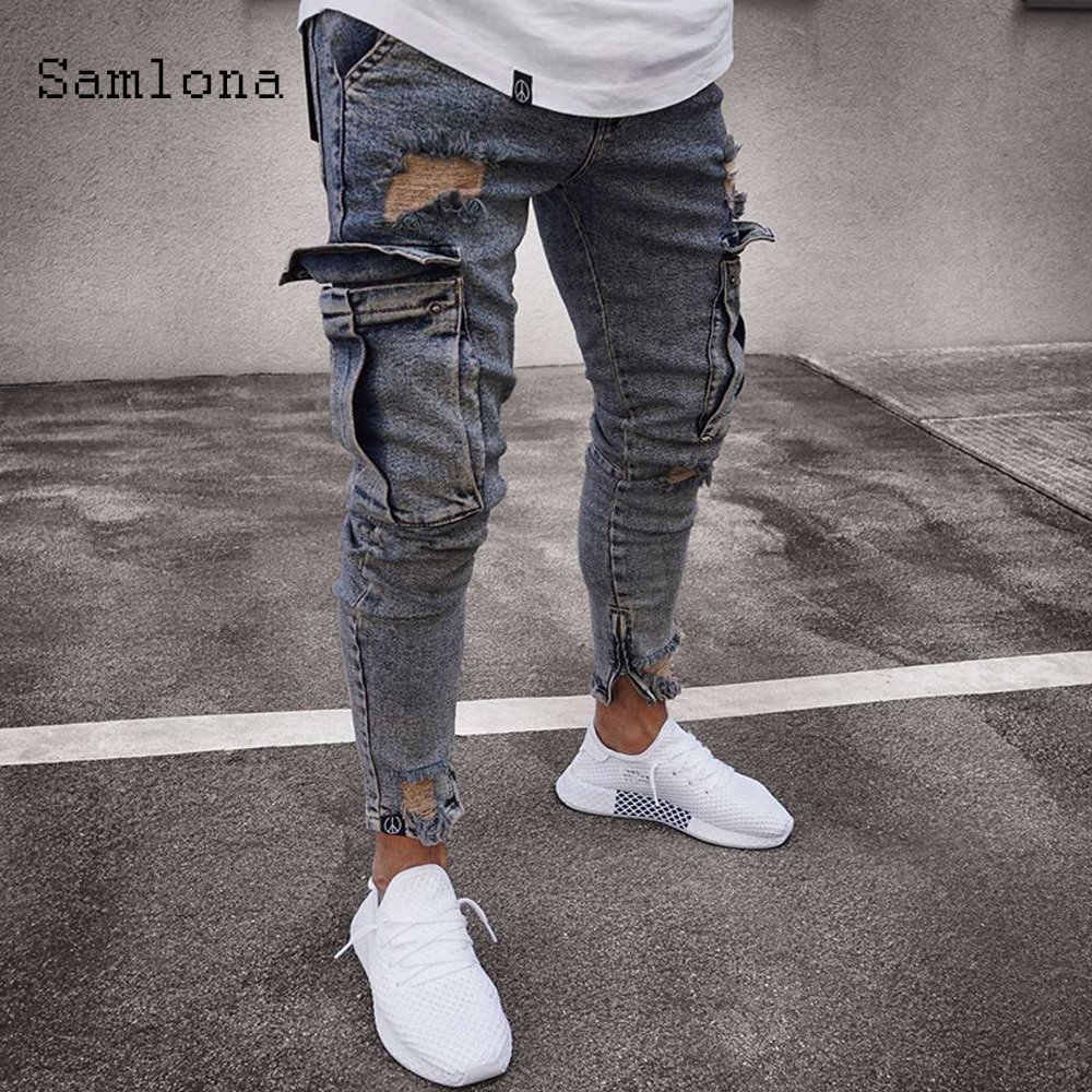 Slim Cargo Jogger Denim