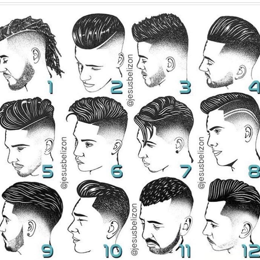 Quiff стрижка схема