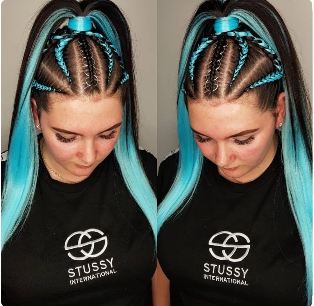 Брейды в хвост с канекалоном