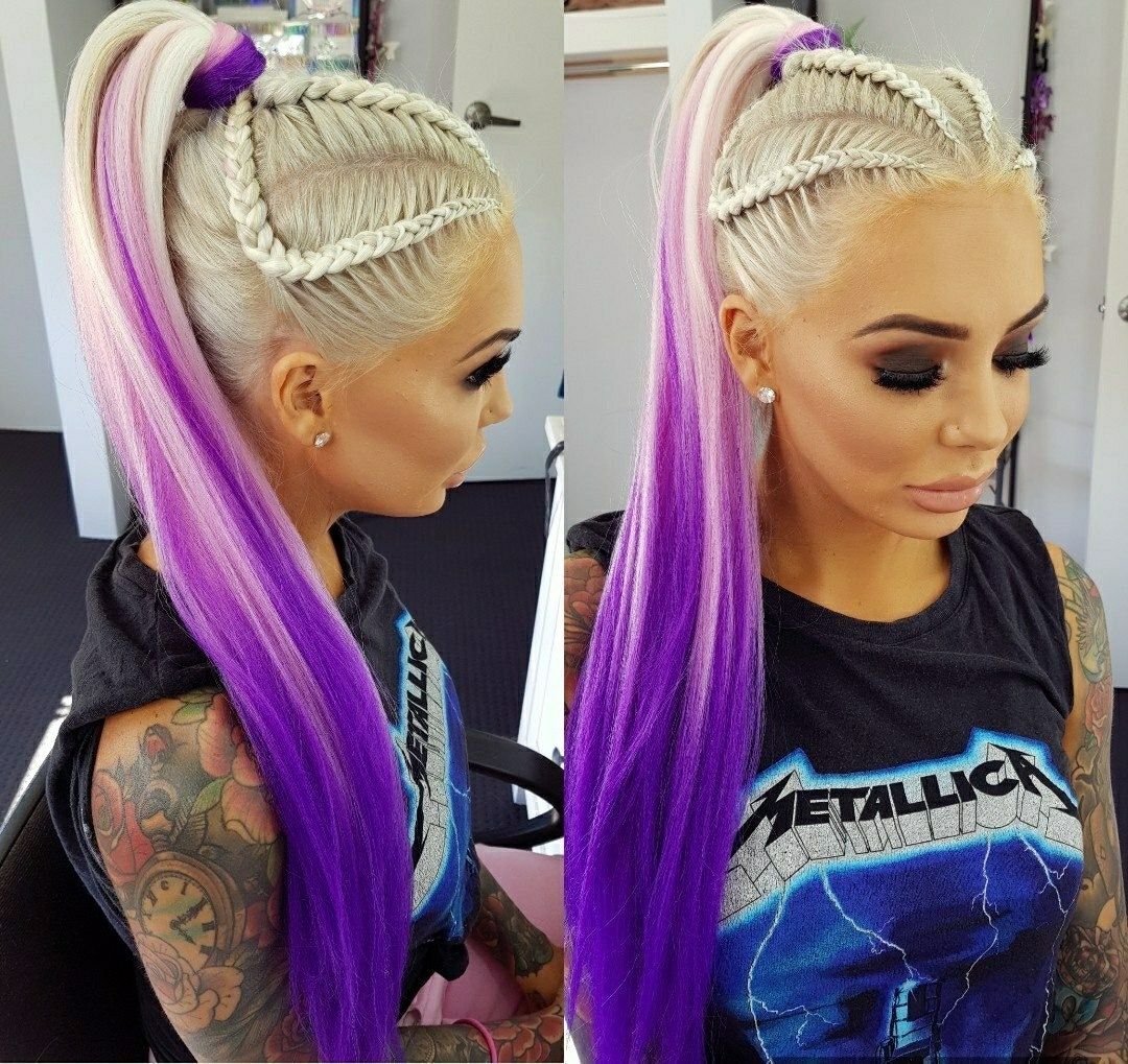 Прическа хвост с косичкой