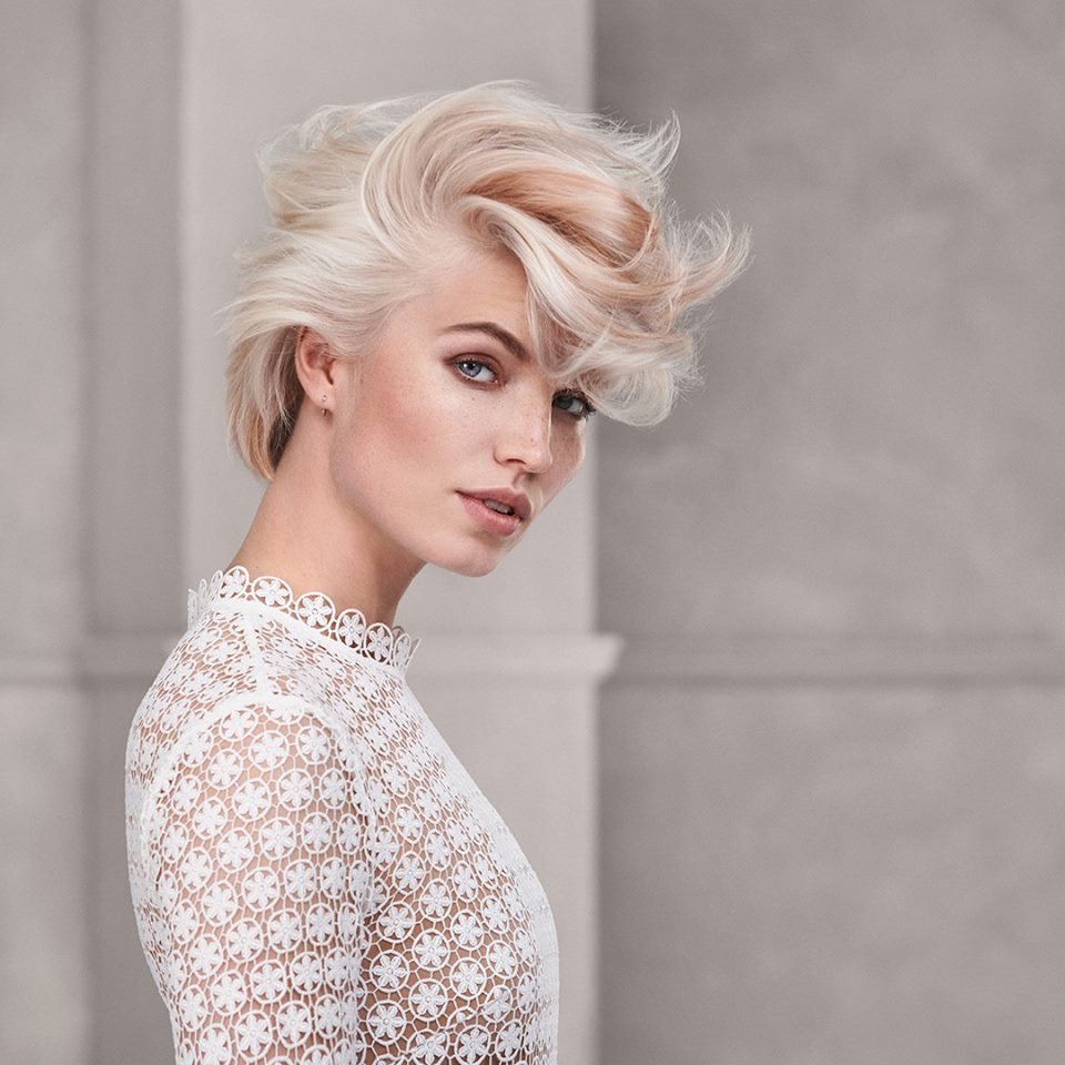 Серый блонд на короткие волосы