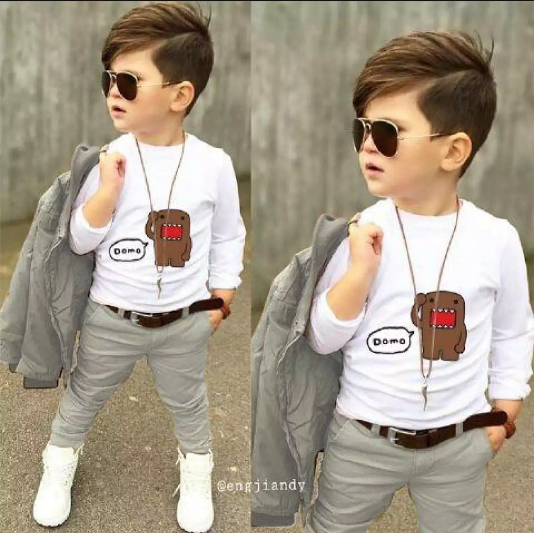 Стрижка для мальчика модная с пробором