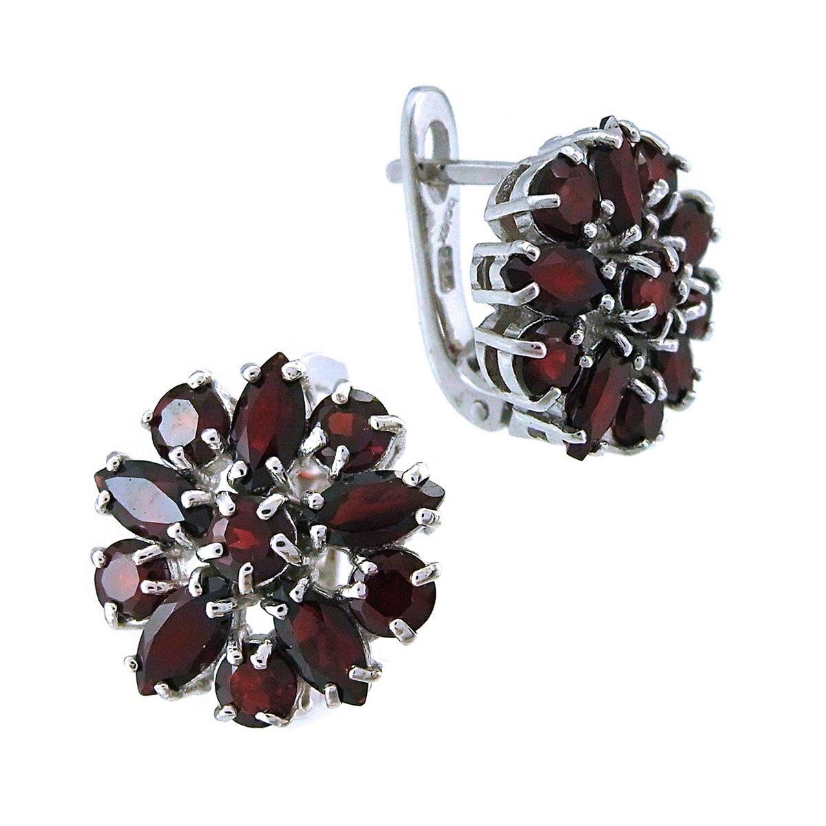 Балекс925 серьги с гранатом