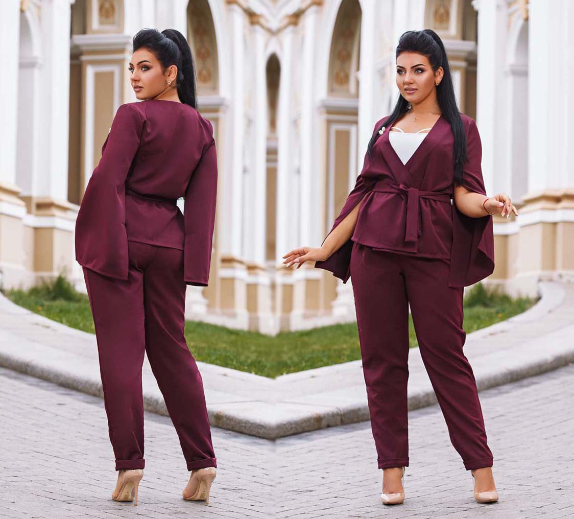 Брючный костюм плюс сайз 2021