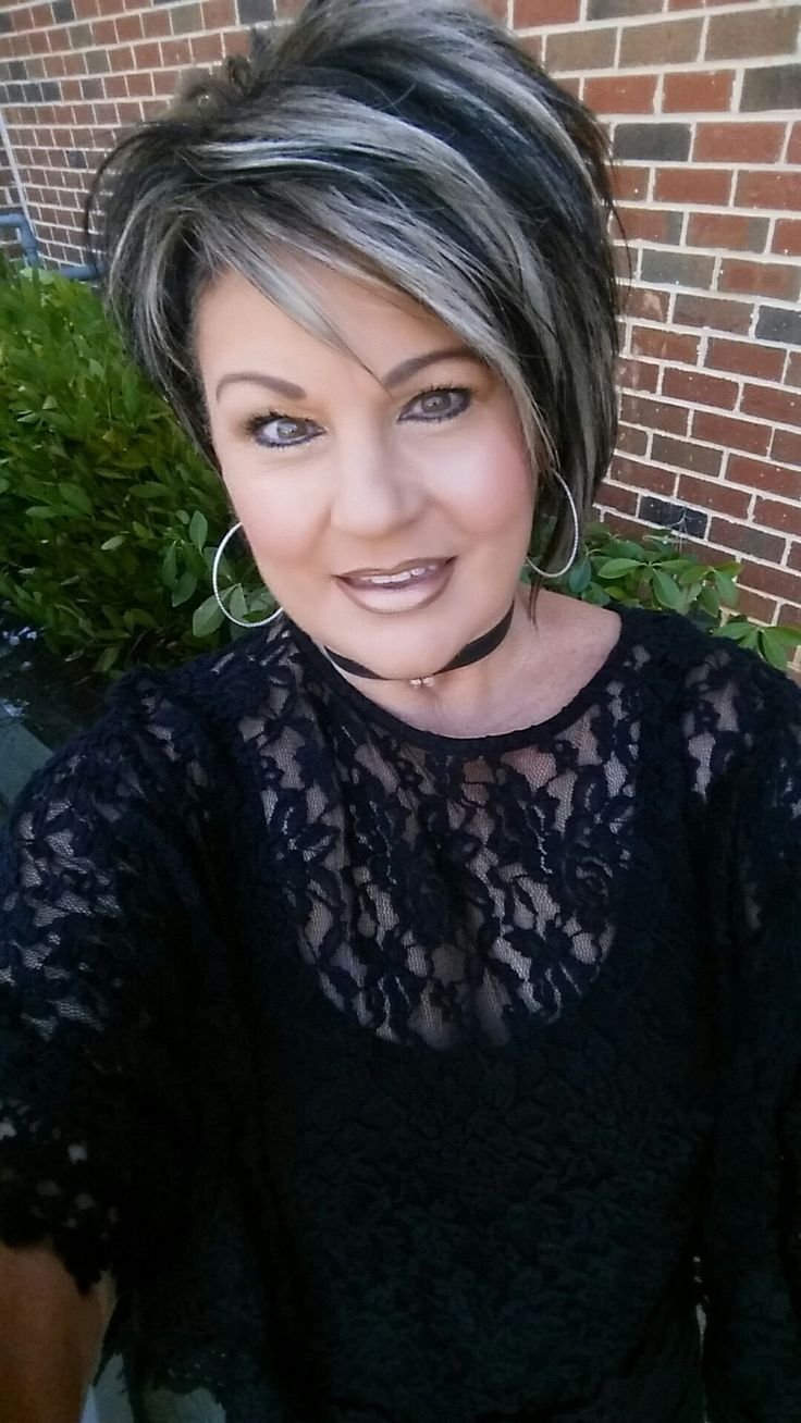 Мелирование на короткие Седые волосы