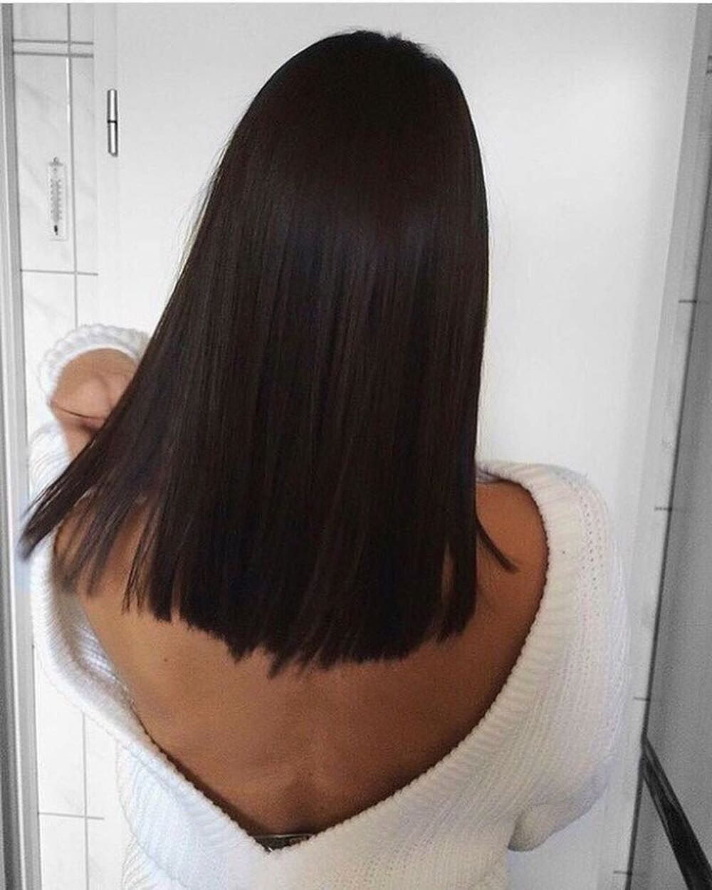 Стрижка полукругом на длинные волосы