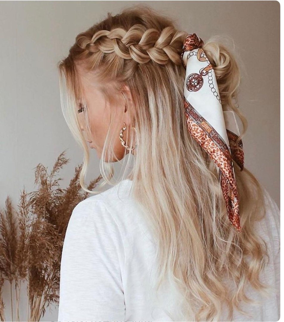 Прически с лентами на длинные волосы