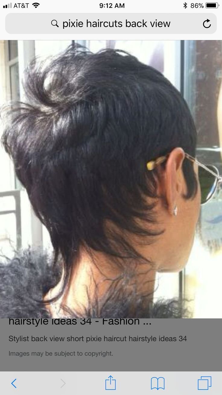 Короткая стрижка с хвостиком сзади