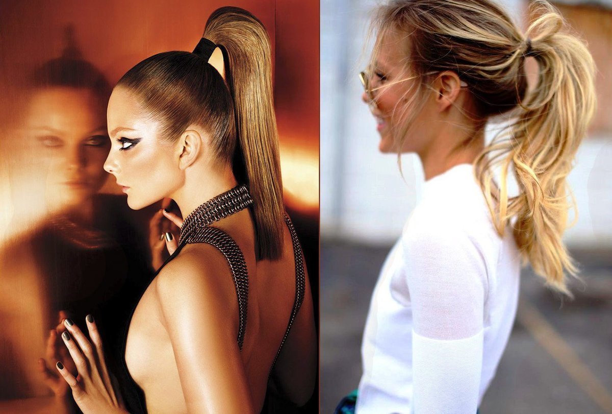 Прически с накладным хвостом