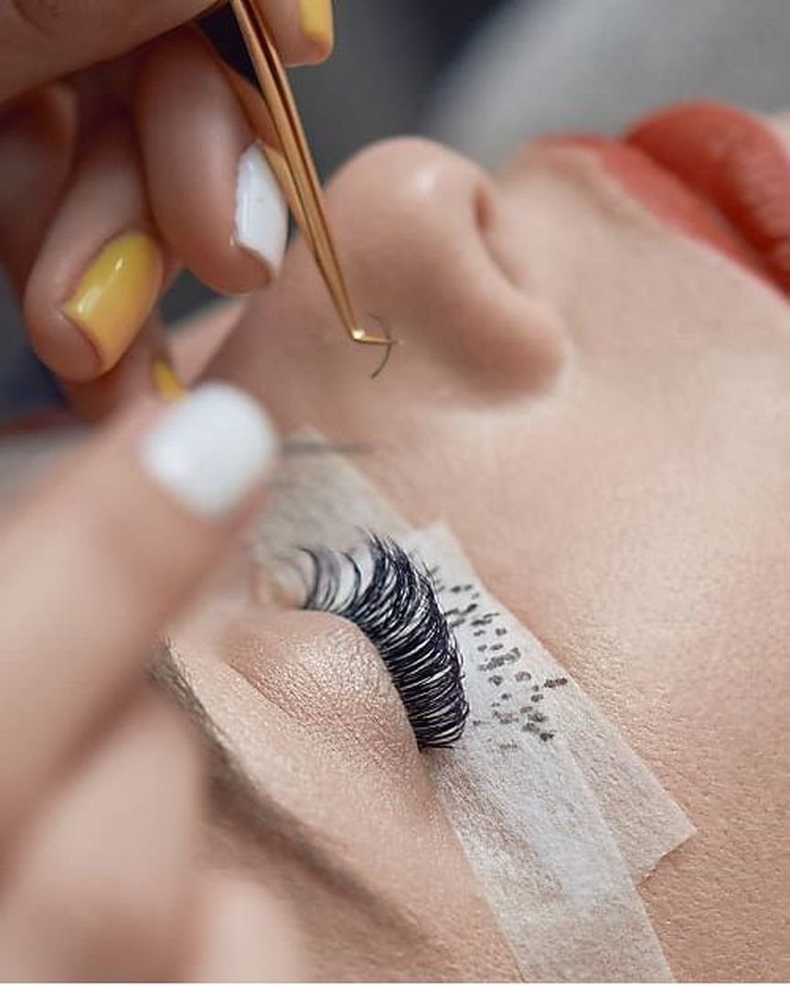 Схема наращивания ресниц классика