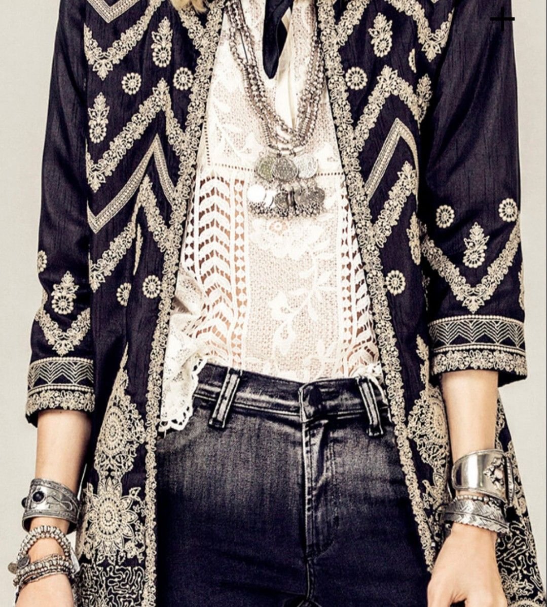 Кардиган крючком в стиле бохо