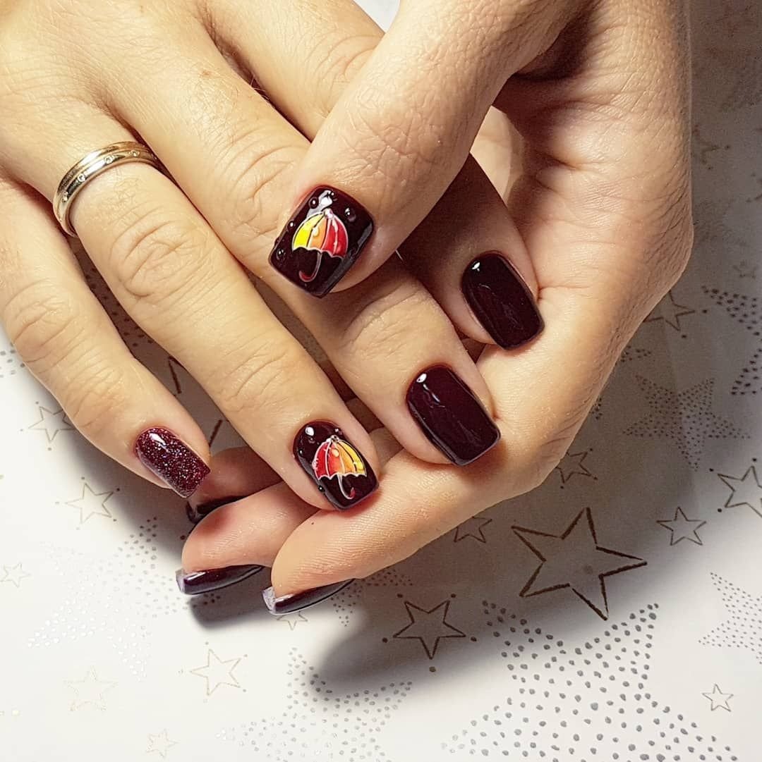 Осенний маникюр гель лак