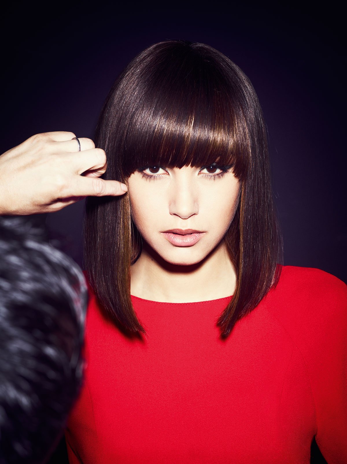 Челка дугой