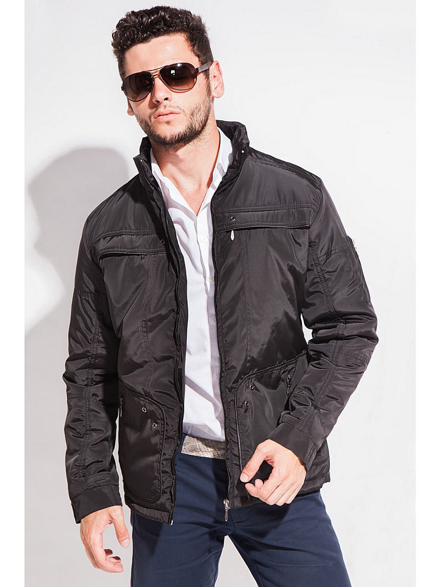 Guess Mens Black Lightweight Bomber warm Puffer Coat Outerwear